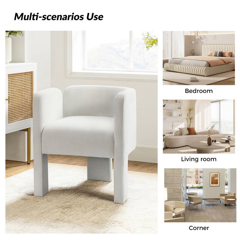 Friedrich Modern Left-facing Cutout Dining Chair with Three-legged Design Set Of 4 By HULALA HOME