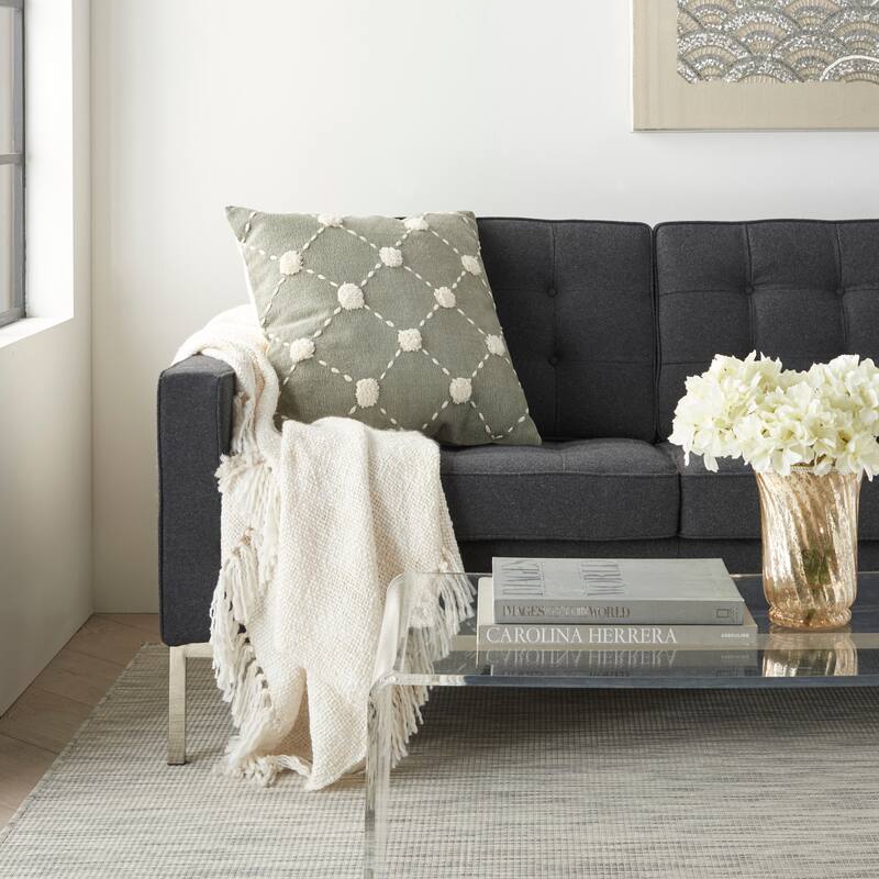 Mina Victory Life Styles Sage Throw Pillow , ( 20"X20" )