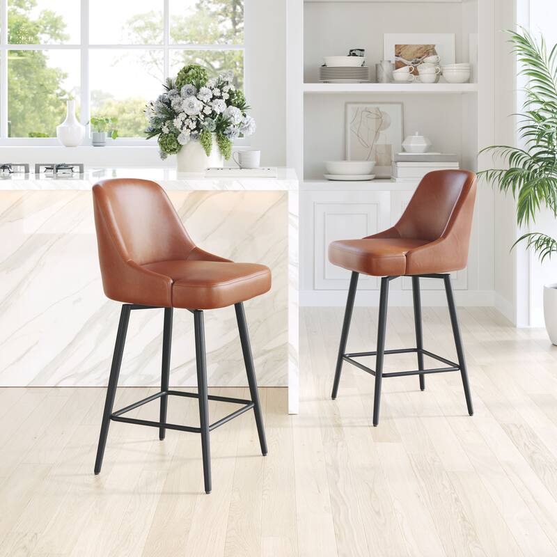 Keppel Swivel Counter Stool Brown - Brown