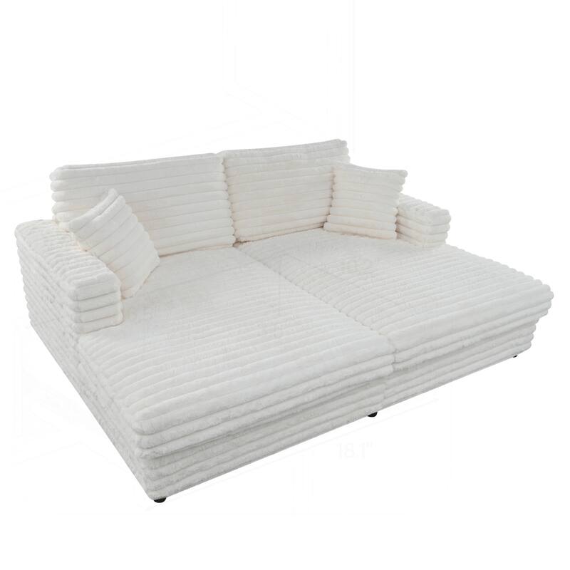 Comfortable Oversized Sofa with Plush Pillows for Relaxing Moments