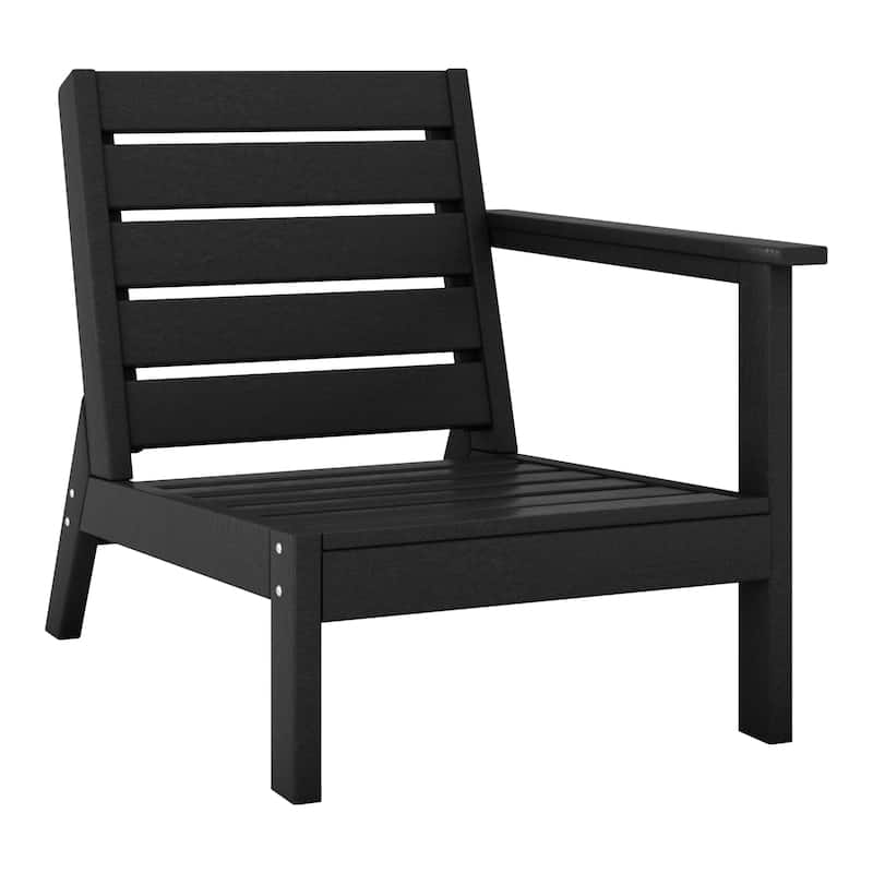 Polytrends Birchwood All Weather HDPE Outdoor Patio Deep Seating Right Arm Facing Chair