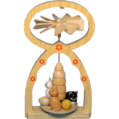 5" Richard Glaesser Cats Christmas Pyramid