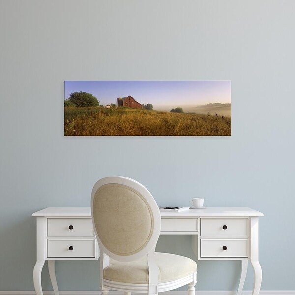 Easy Art Prints Panoramic Images's 'Barn in a field, Iowa County, near Dodgeville, Wisconsin, USA' Premium Canvas Art