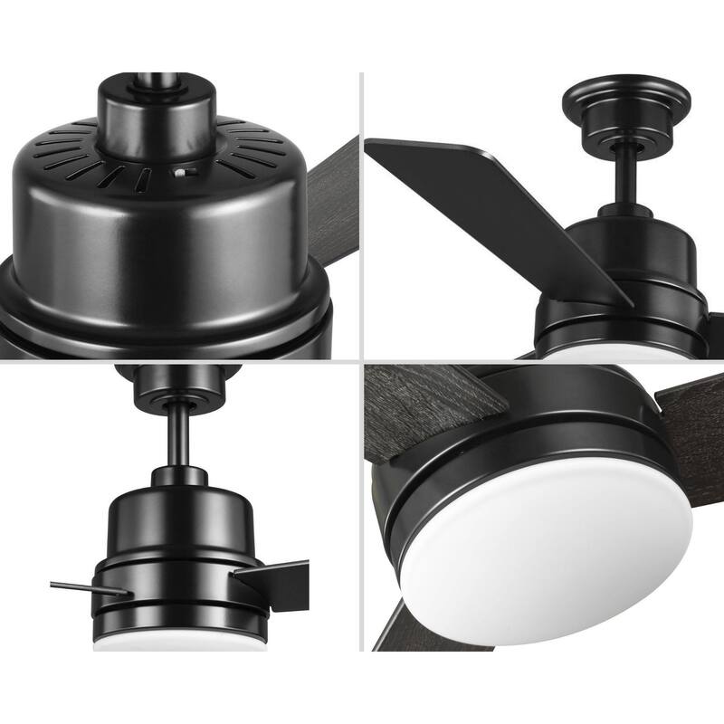 Trevina II Collection 44" Three-Blade Black Ceiling Fan - 10.630" x 21.330" x 10.820"