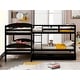 preview thumbnail 2 of 8, Twin L-Shaped Bunk bed with Trundle & Safety Guardrails