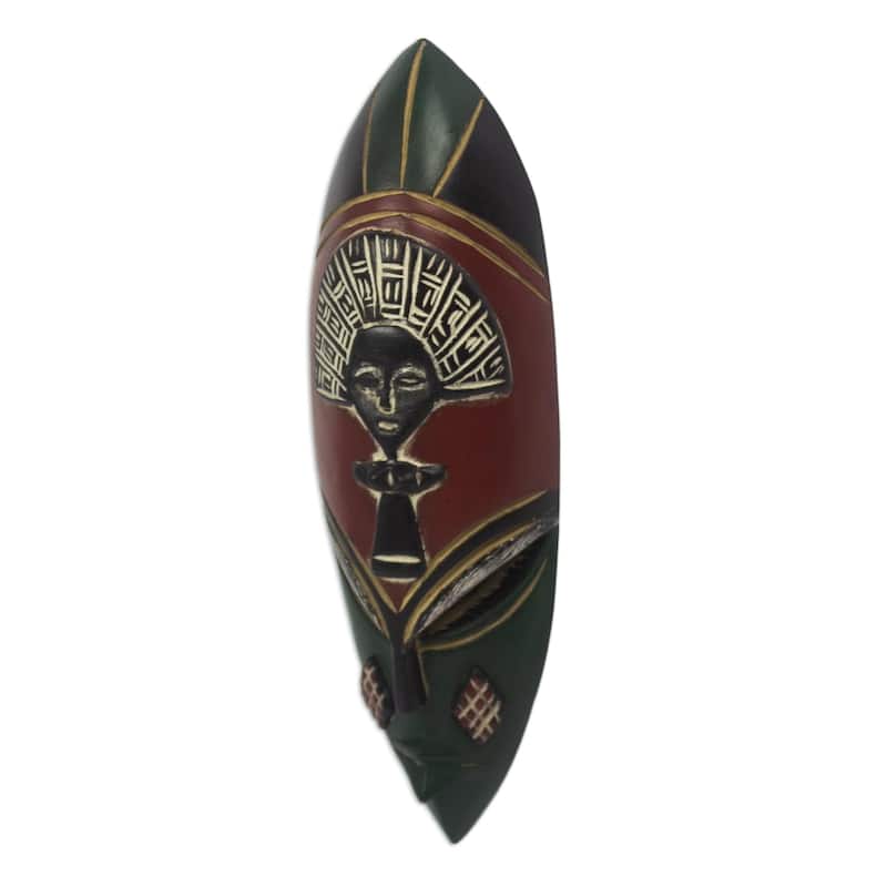 Novica Handmade Doll African Wood Mask