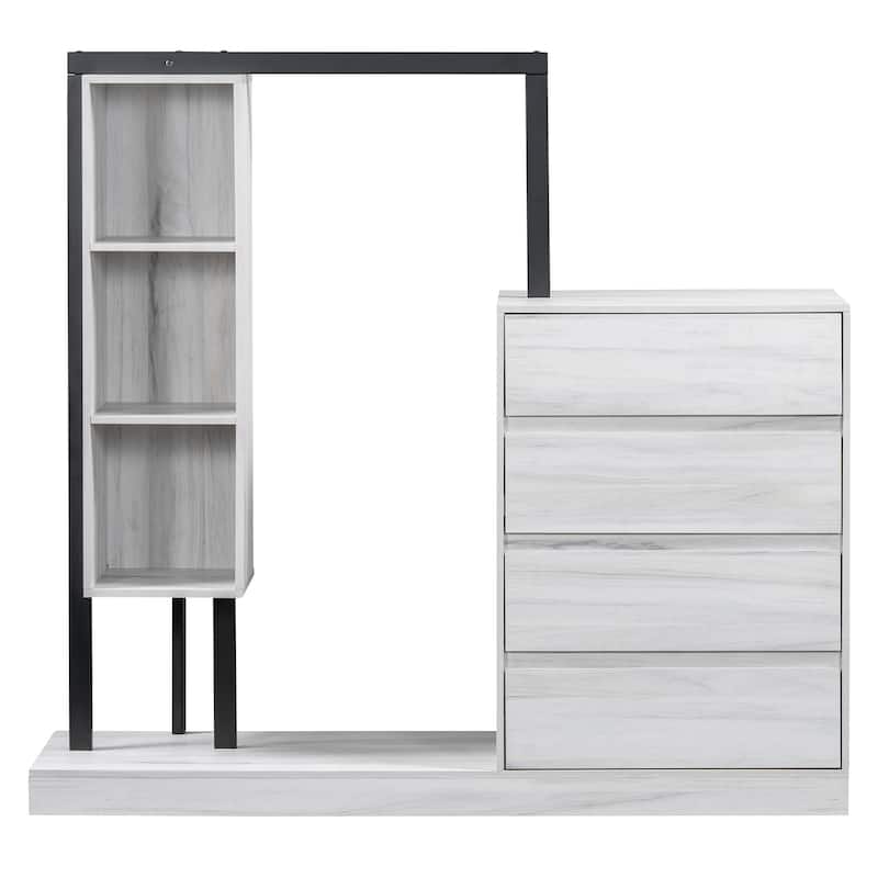 Modern Wardrobe with 4 Drawers and 3 Shelves