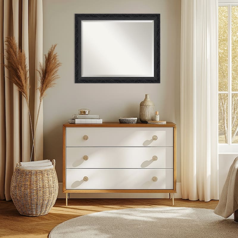 Filigree Beveled Framed Wall Mirror