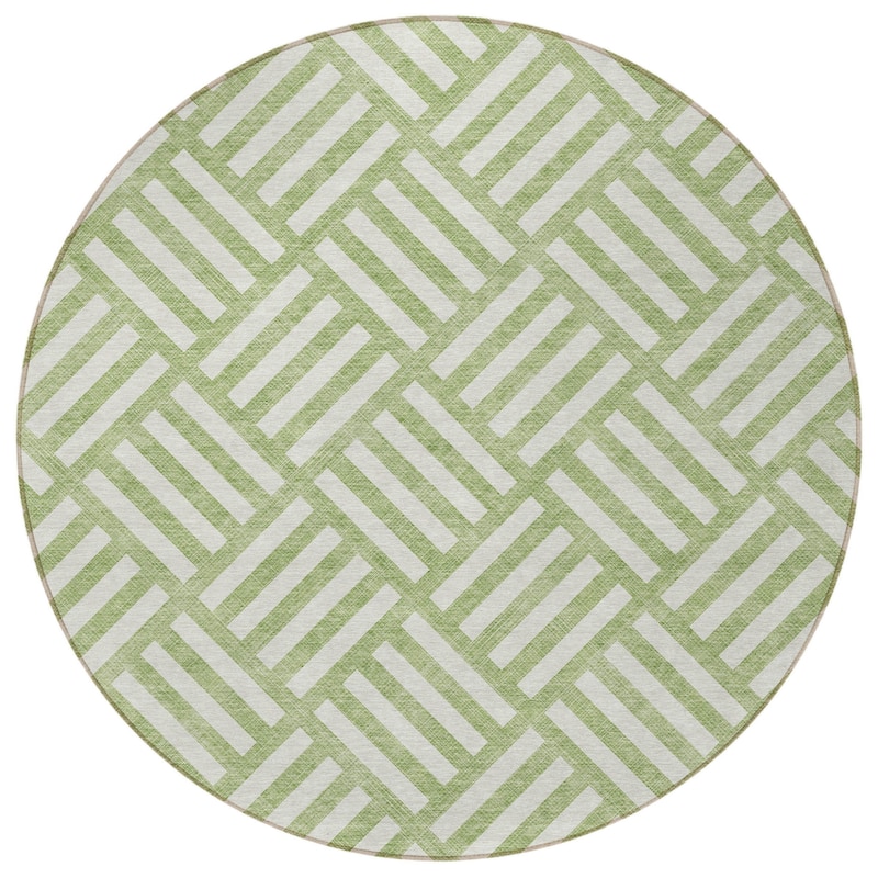 HomeRoots Geometric Transitional Rectangle Outdoor Rug