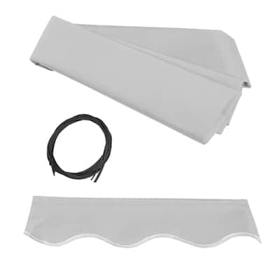 ALEKO Fabric Replacement for 10 x 8 feet Retractable Patio Awning Silver Gray