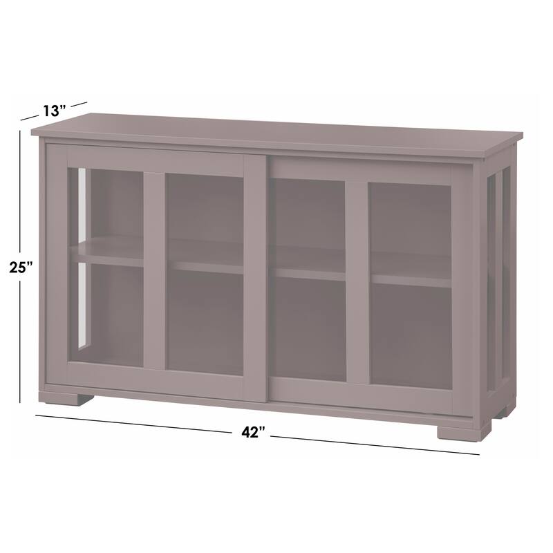 Porch & Den Jefferson Sliding Glass Door Stackable China Cabinet