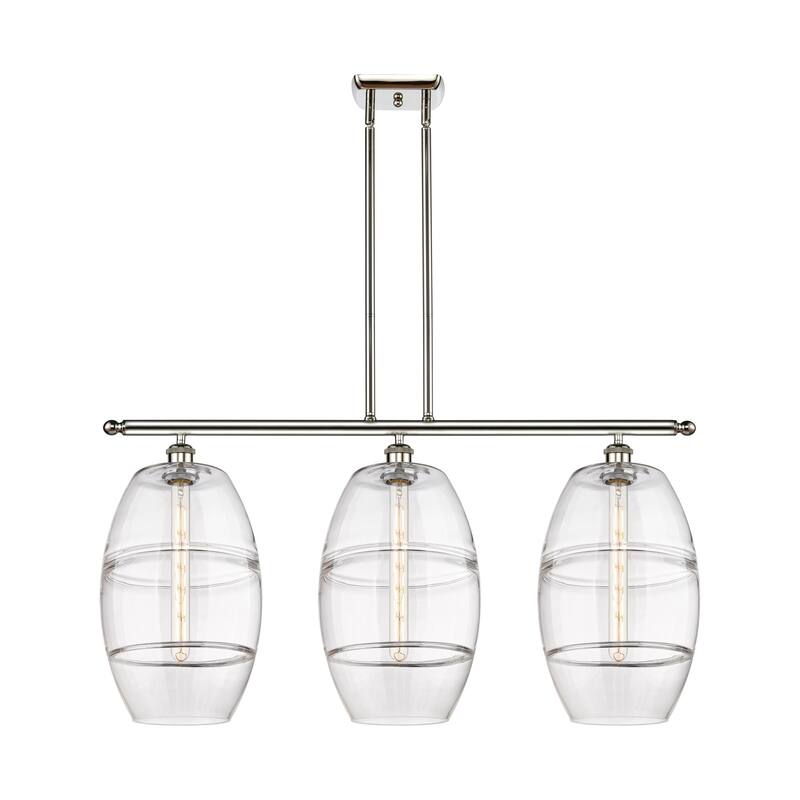 Innovations Lighting 516-3I-19-37 Vaz Linear Vaz 3 Light 37" Wide - Polished Nickel / Clear