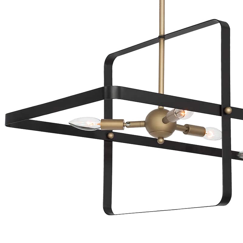 Modern 6 - Light Kitchen Island Linear Pendant - 42.13"x16.73"x16.54"