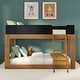 preview thumbnail 20 of 37, Mid-Century Modern Twin over Twin Low Bunk Bed