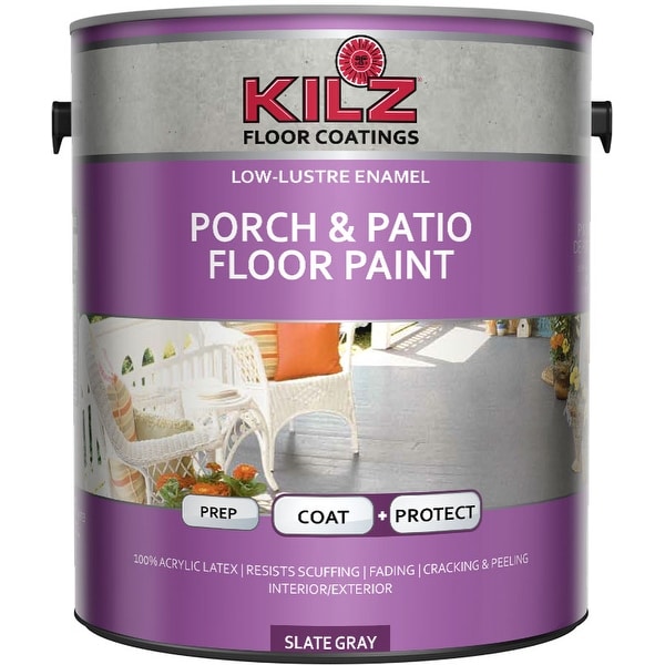 Kilz L573711 Porch & Patio Interior/Exterior Slate Gray