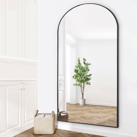 Modern Arched Dressing Mirror Full-length Floor Mirror with Standing