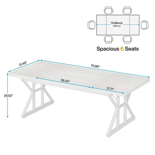 dimension image slide 0 of 9, 70.8-Inch Executive Desk, Large Computer Office Desk Workstation