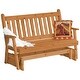 preview thumbnail 17 of 16, Pine 5' Traditional English Glider Cedar Stain