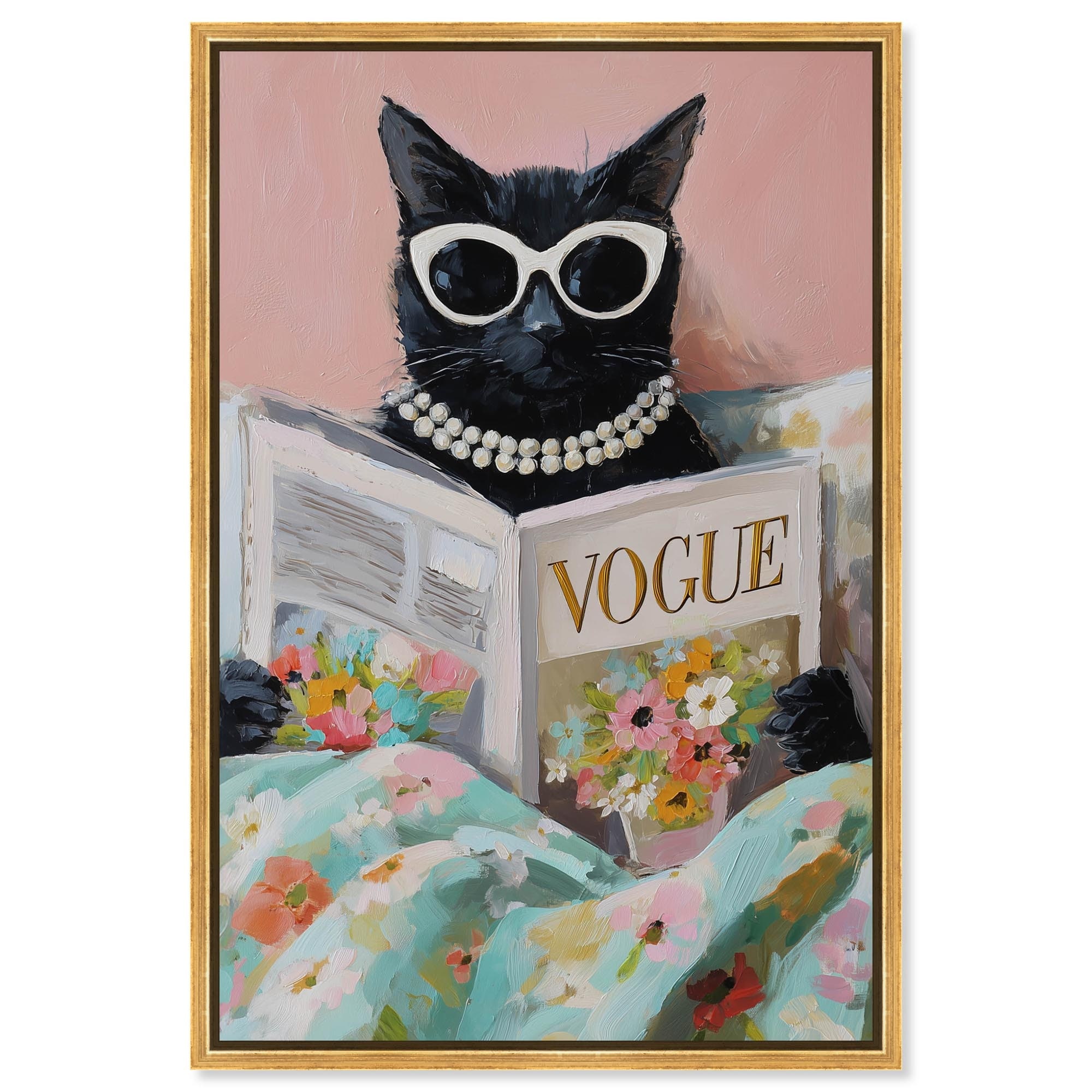 Spring Magazine Feline II Pet Wall Decor Canvas Print by Art Remedy