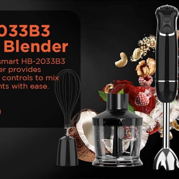  Blendtec Immersion Blender - Handheld Stick Blender, Whisk, and  Food Processor - Includes 3 Attachments, 20 oz BPA-Free Jar, and Storage  Tray - Stainless Steel: Home & Kitchen