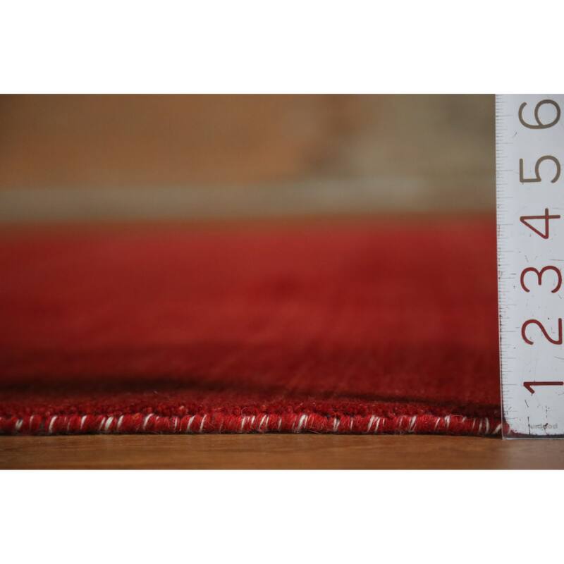 Hand Knotted Oriental 100% Wool Carpet Tribal Tribal Red Gabbeh Area Rug - 11' 4'' X 8' 2''