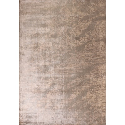 Abstract Indian Area Rug Handmade Wool Carpet - 5'7"x 7'8"