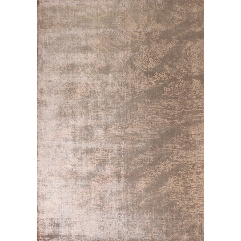 Abstract Indian Area Rug Handmade Wool Carpet - 5'7"x 7'8"