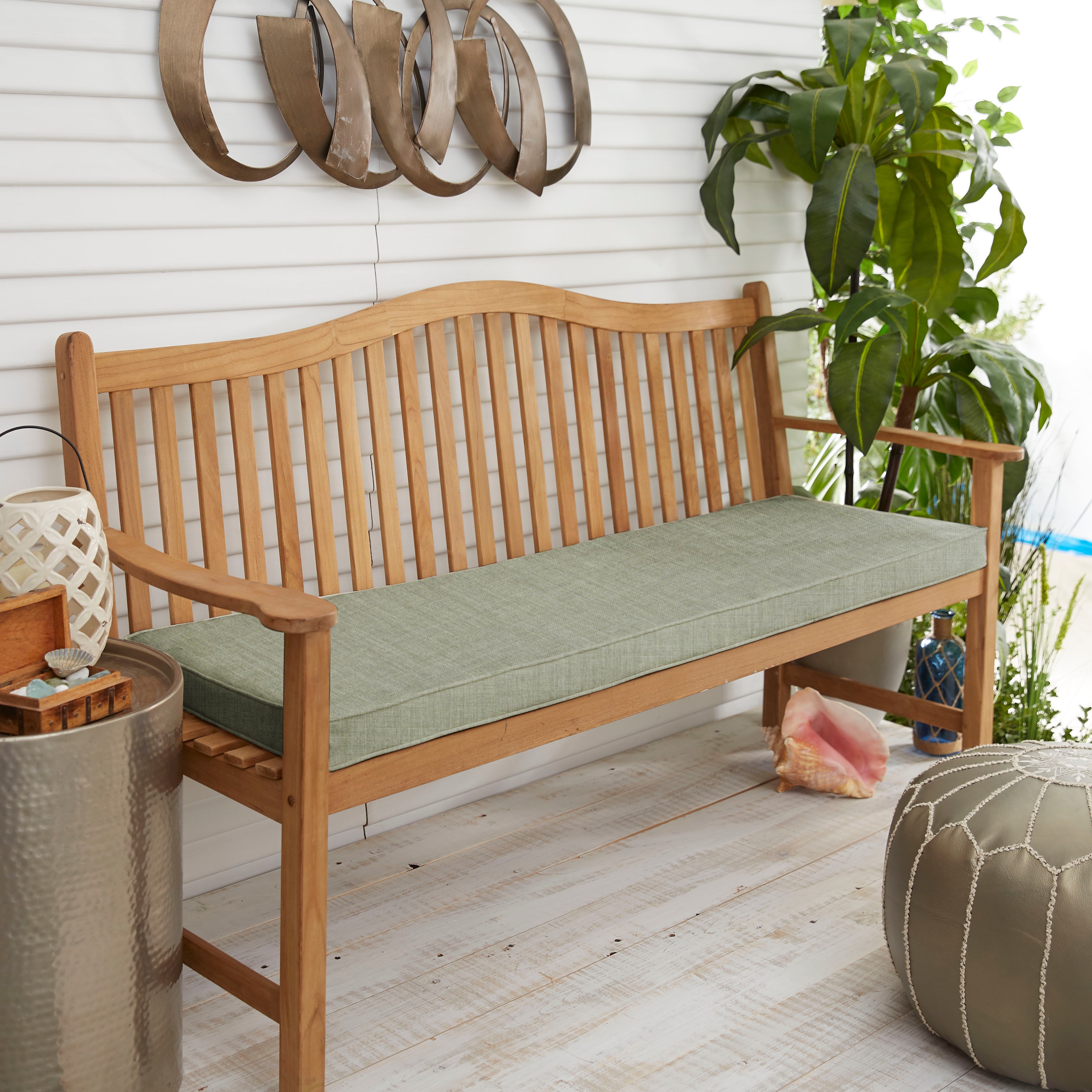Lime green bench best sale cushion
