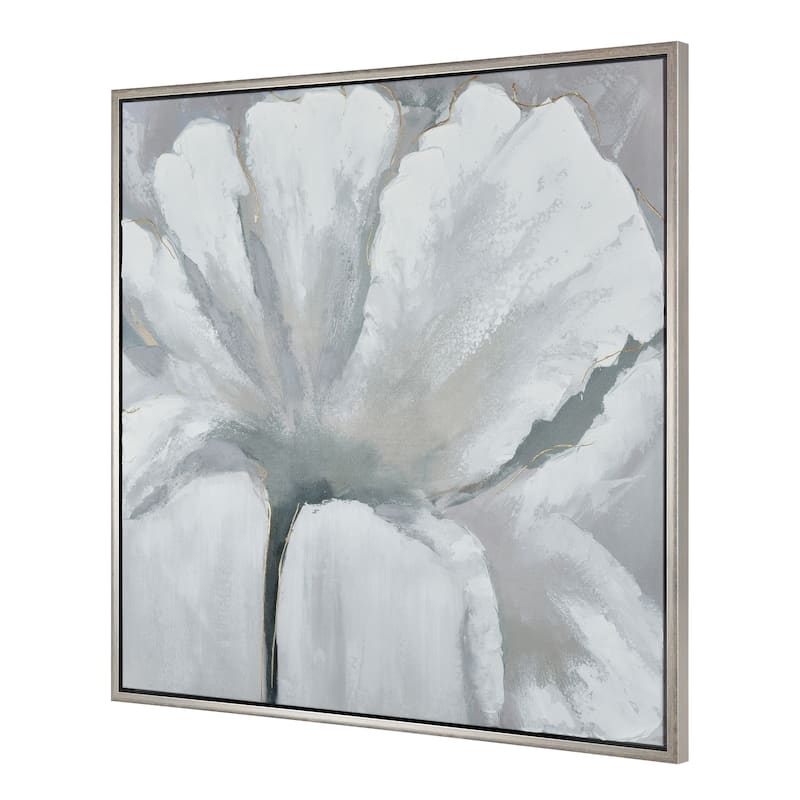 Elk Home Valerie Blooms White Fabric 39.25 Inch Wide Wall Art