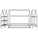 preview thumbnail 11 of 39, Kids bedroom set Twin size wood house bed with storage shelf and hanger