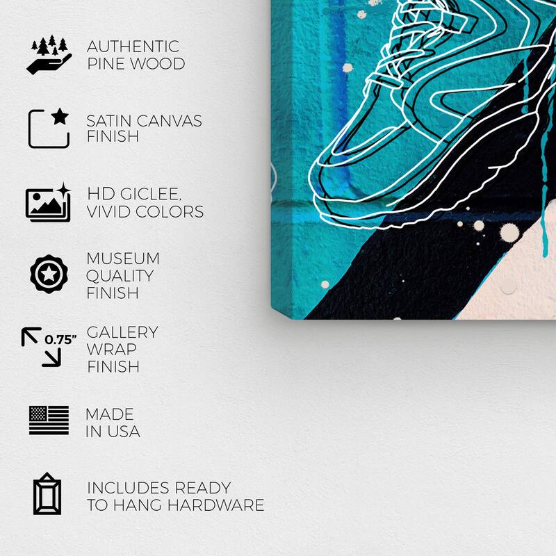 Wynwood Studio Canvas Fashion and Glam Street Glam Blue and Teal Modern & Contemporary Wall Art Canvas Print