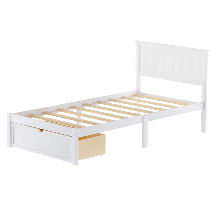 Platform Bed with Under-Bed Drawers