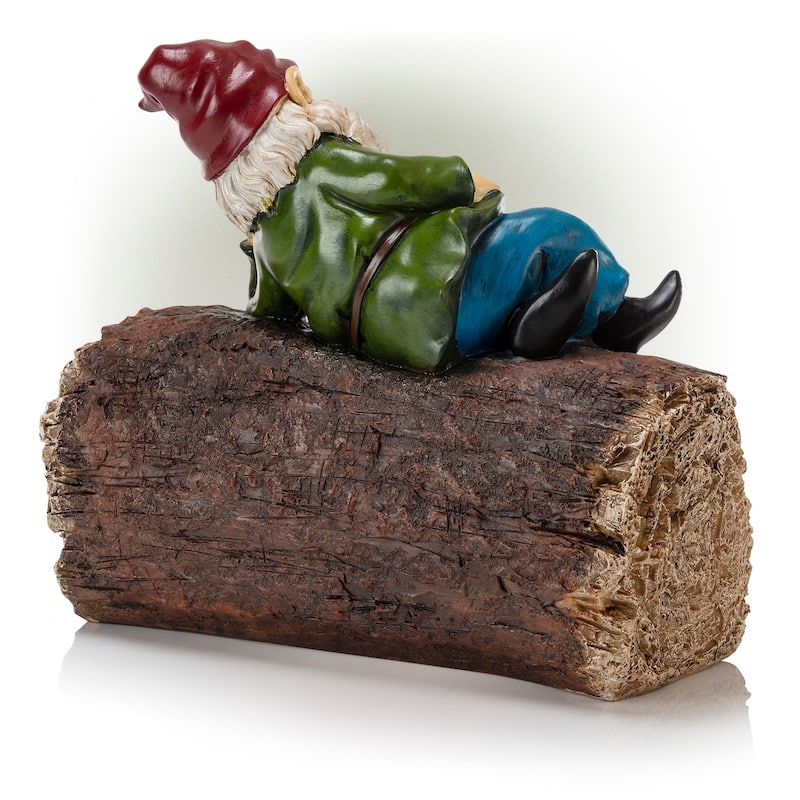 Gnome Folding Hands Looking Up Garden Statue
