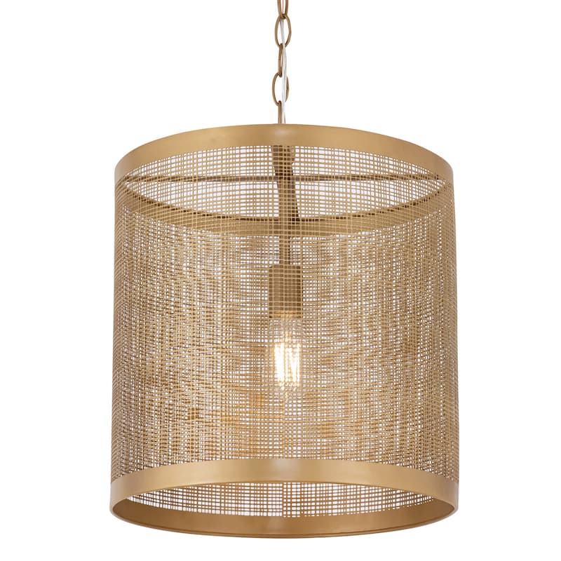 Maxim 31222 Hatcher 15" Wide Cage Pendant - Gold