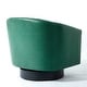 preview thumbnail 66 of 79, 2 Set Tufted PU Vegan Leather Swivel Barrel Chair with Nailheads Trim