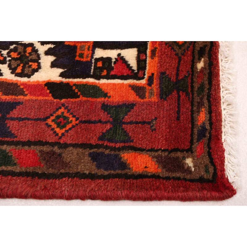 ECARPETGALLERY Hand-knotted Andelz Red Wool Rug - 3'5 x 4'7