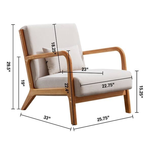 Modern Accent Chair with Solid Wood Frame - Bed Bath & Beyond - 36723075
