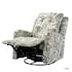 Arlette Contemporary Floral Manual Swivel Recliner with Tufted Back