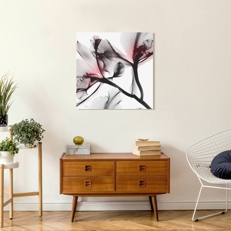 "Coral Luster 2" Frameless Free Floating Tempered Glass Panel Graphic Wall Art