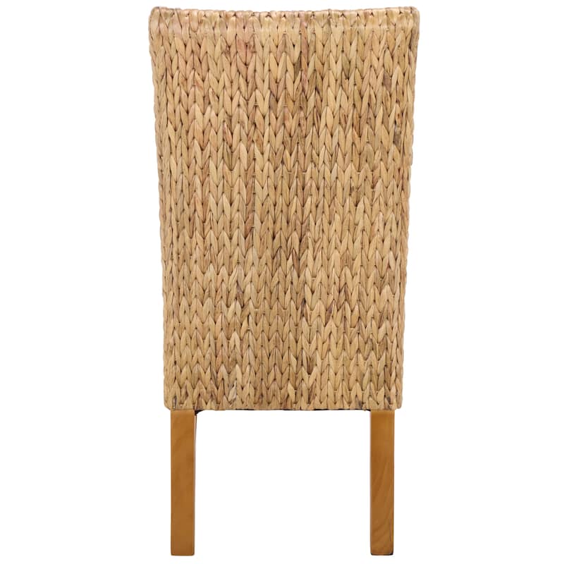 SAFAVIEH Clemensa Natural Dining Chair (Set of 2) - 18.1" x 22.8" x 39" - 18"W x 23"D x 39"H