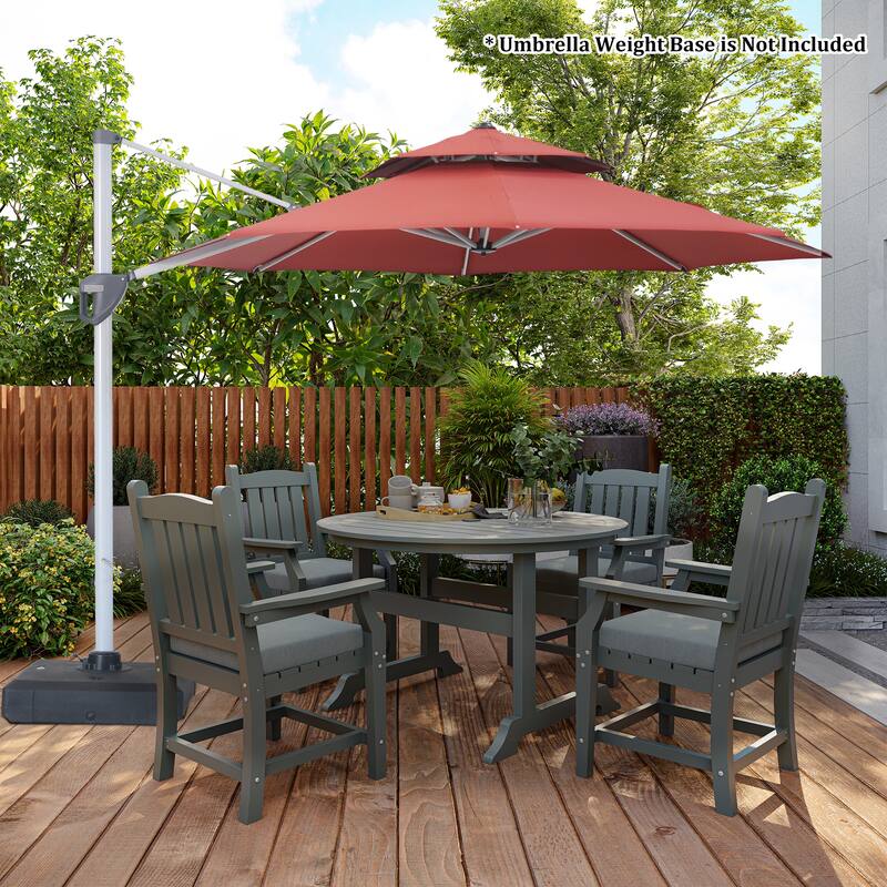 Clihome 11ft Patio Cantilever Octagonal Outdoor Umbrella With Umbrella Cover
