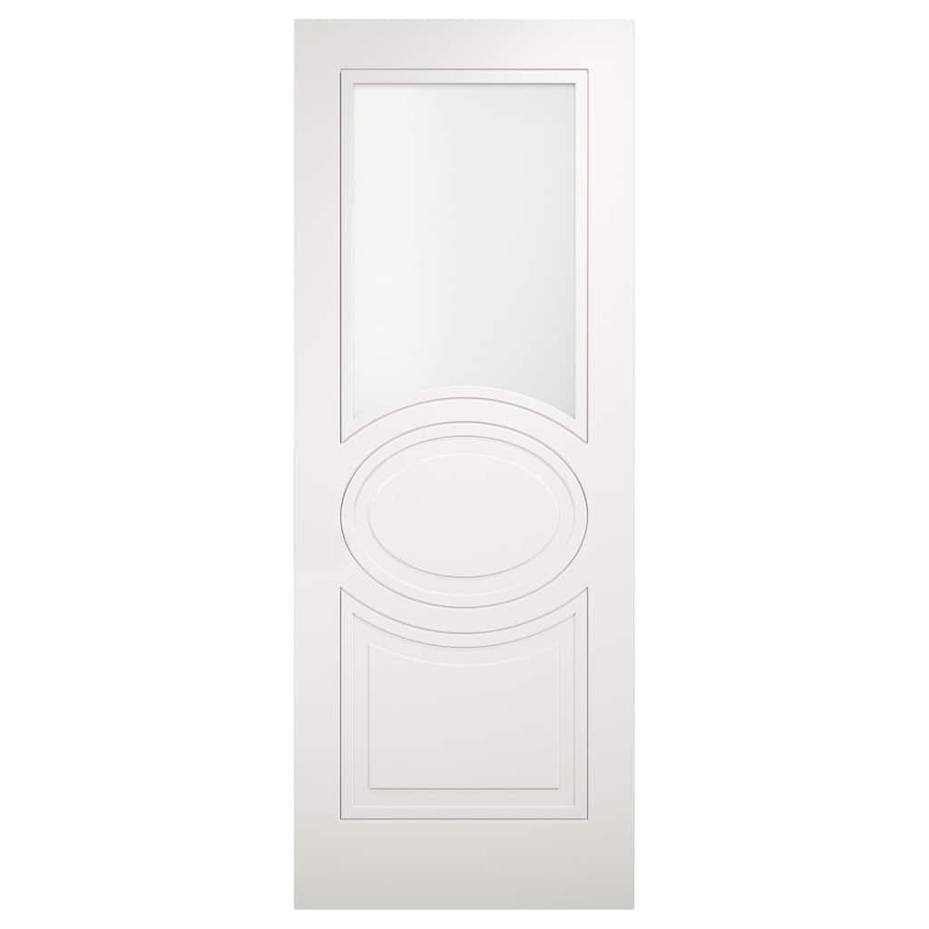 Slab Door Panel Opaque Glass / Mela 7012 Matte White / Modern Finished Doors / Pocket Closet Sliding Barn