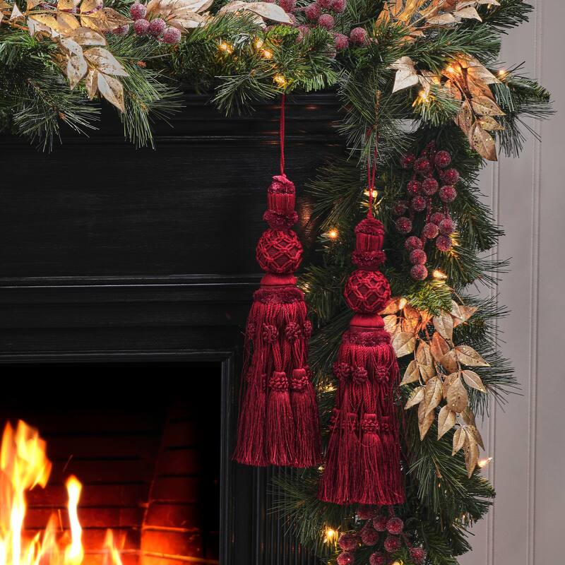 11" Royal Court Tassel Ornament Set of 2