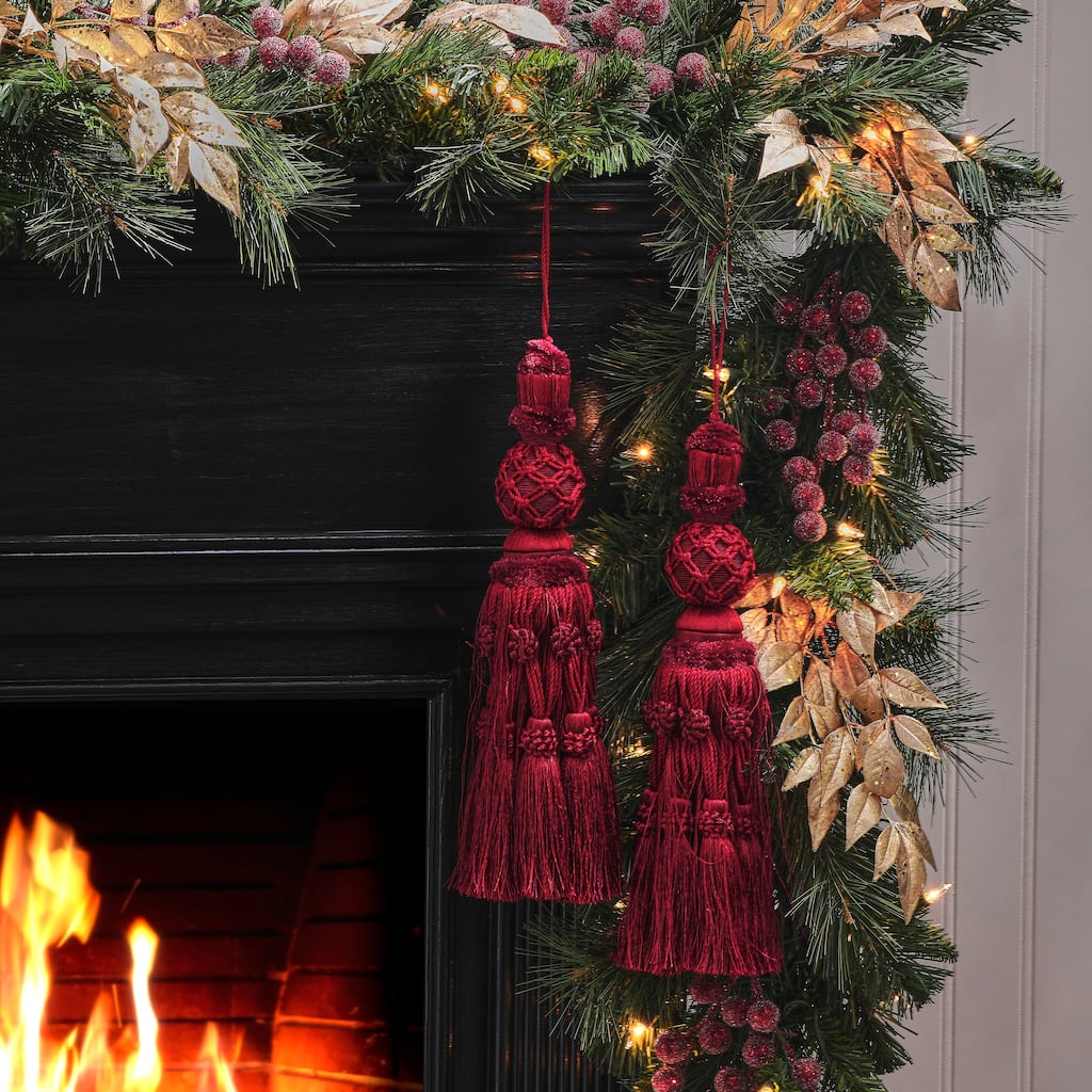 11" Royal Court Tassel Ornament Set of 2