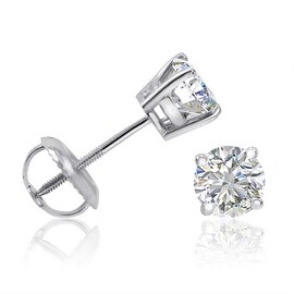 Amanda Rose Collection 1ct tw IGI Certified Diamond Stud Earrings in ...