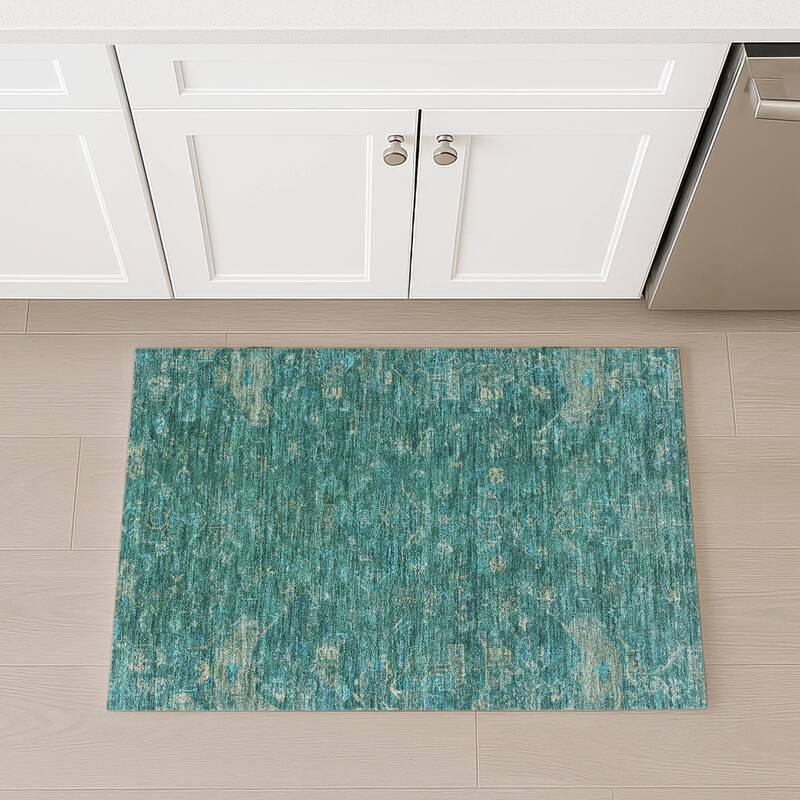 Machine Washable Indoor/ Outdoor Traditional Chelsea Chantille Rug