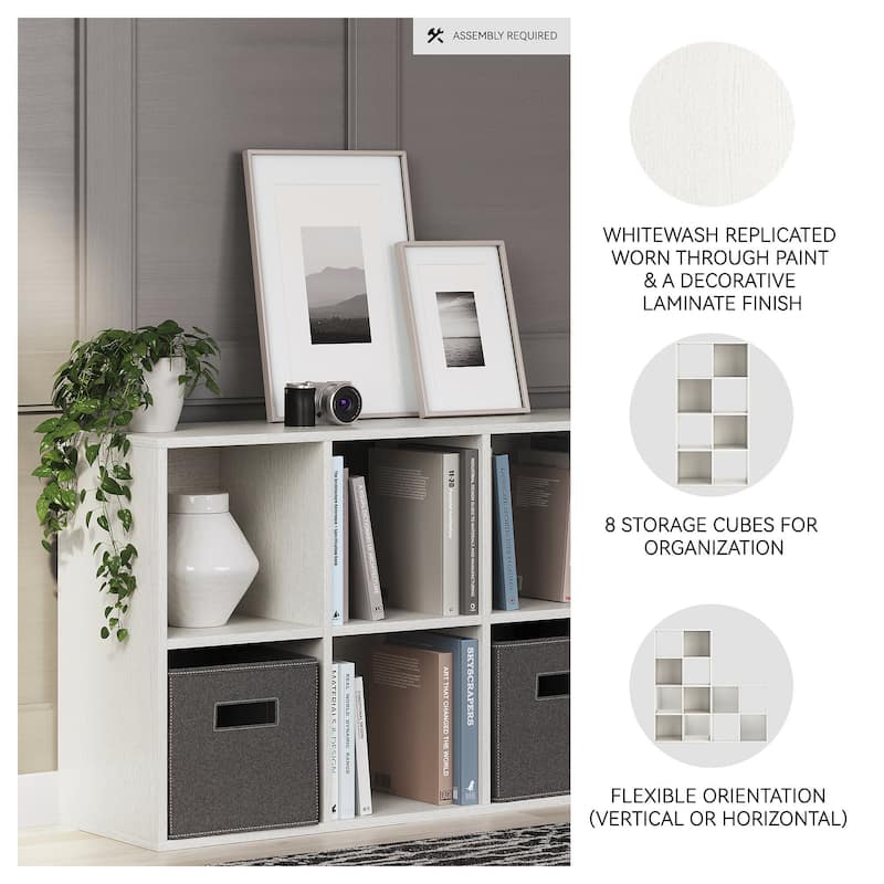 Ashley Furniture Aprilyn White 8 Cube Organizer - 24W x 12D x 47H