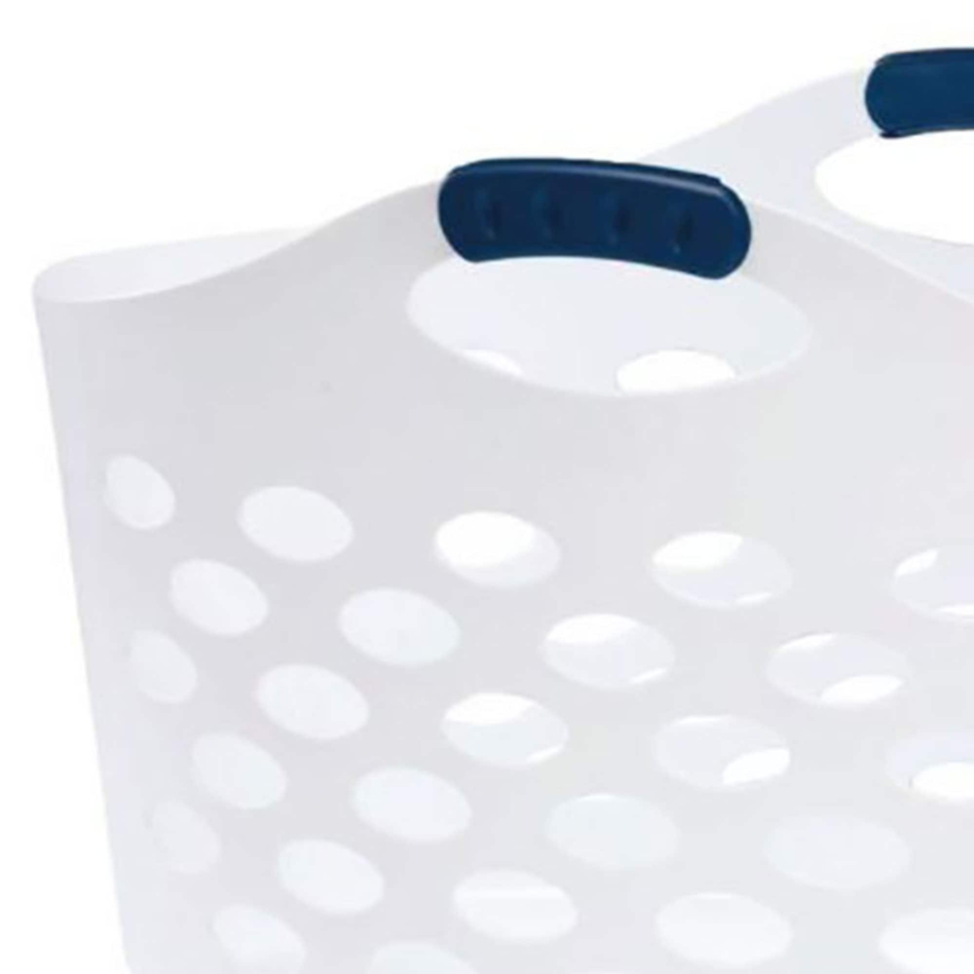 Rubbermaid White Plastic Clothes Hamper with Lid - household items