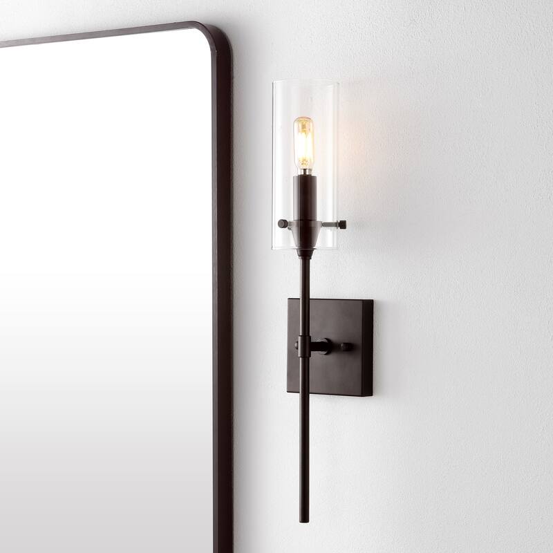 Jayce Bohemian Farmhouse Iron/Glass LED Vanity by JONATHAN Y
