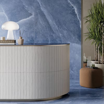 Merola Tile Phoenix White 1-7/8" x 17-3/4" Porcelain Floor and Wall Tile